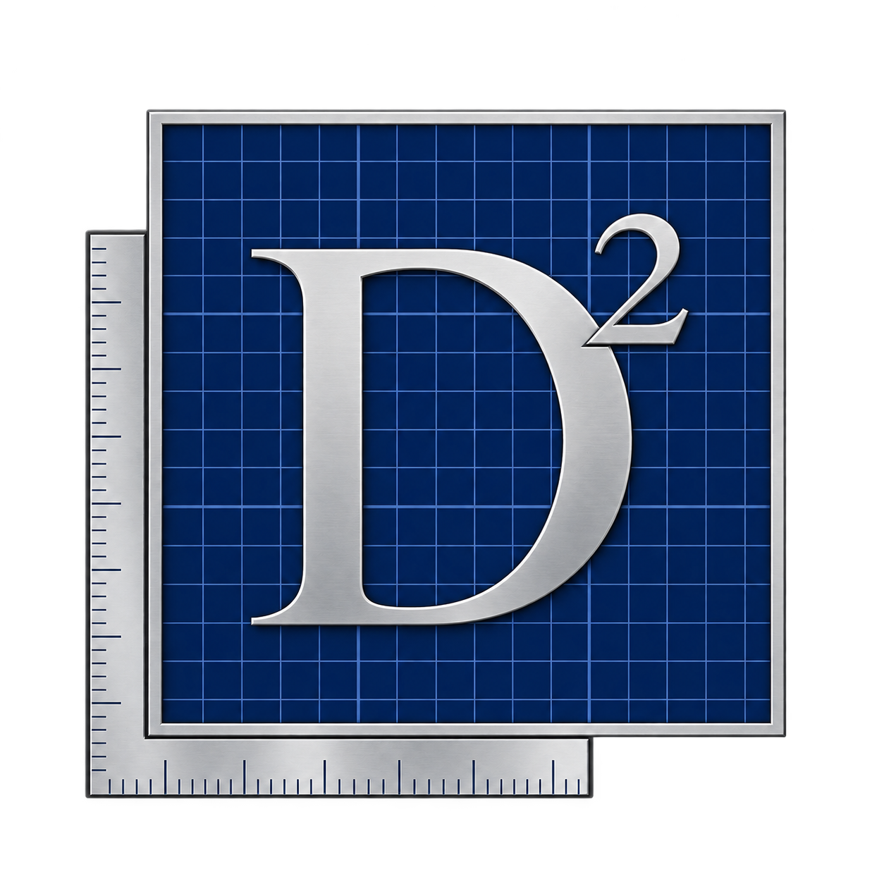 Dave Squared D squared carpenter square logo